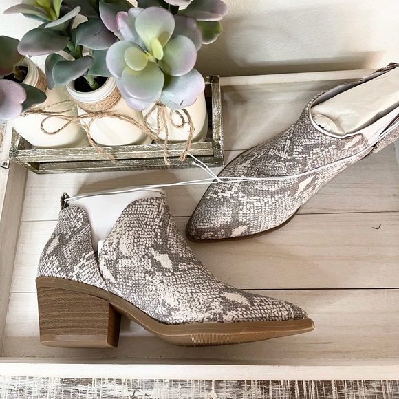 Shoes - Snake Print Boots